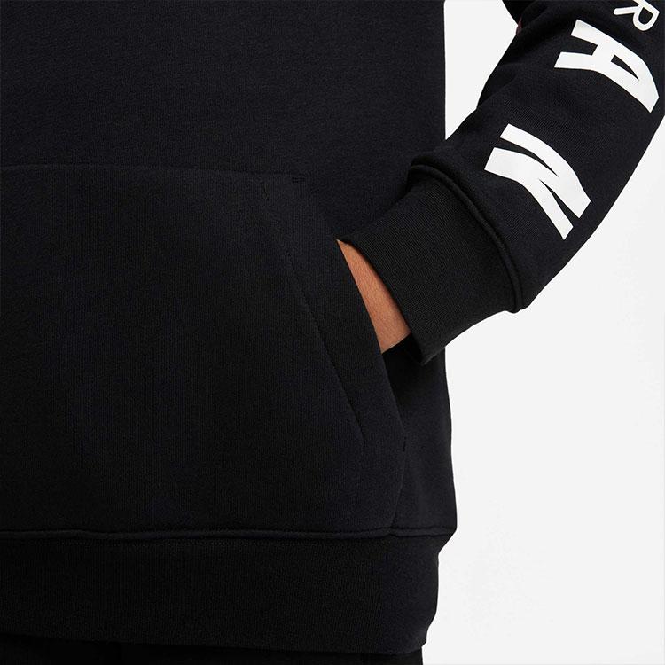 Jordan Logo Print Crew Neck Pullover Long Sleeve Sweatshirt Kids sweatshirt Black DV0870-010