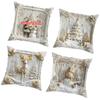 4 Piece Holiday Pillow Circumstances Set 3 Sizes 16x16 18x18 20x20 Height Comfortable Winter Style For Sofa Bedroom
