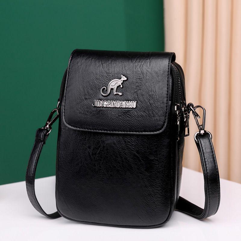 

Kangaroo Leather Women s Crossbody Vertical Fashion Mobile Phone Bag Black(Collection plus purchase delivery card bag)
