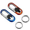 Rotatable Lock Carabiner Keychain Heavy Duty Metal Double Ring Anti-Lost Key Holder for Outdoor Hiking Camping Daily Use