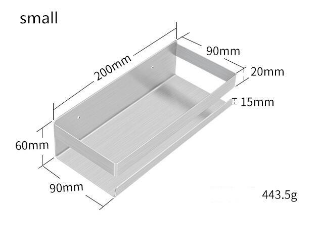 Kitchen Shelf 304 Stainless Steel Nickle Brush Kitchen Condiment Shelf Holder Shower Storage Rack Accessories