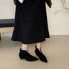 2025 New Short Thick Heel Suede Low Tube V Mouth Martin Fashion Women's Short Boots