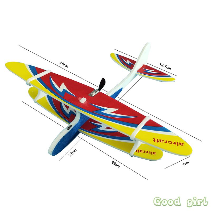 Play Hand Throwing Airplane Electric Plane Foam Airplane Electric Led Foam Throwing Glider Aircraft Model Outdoor Boys Toy