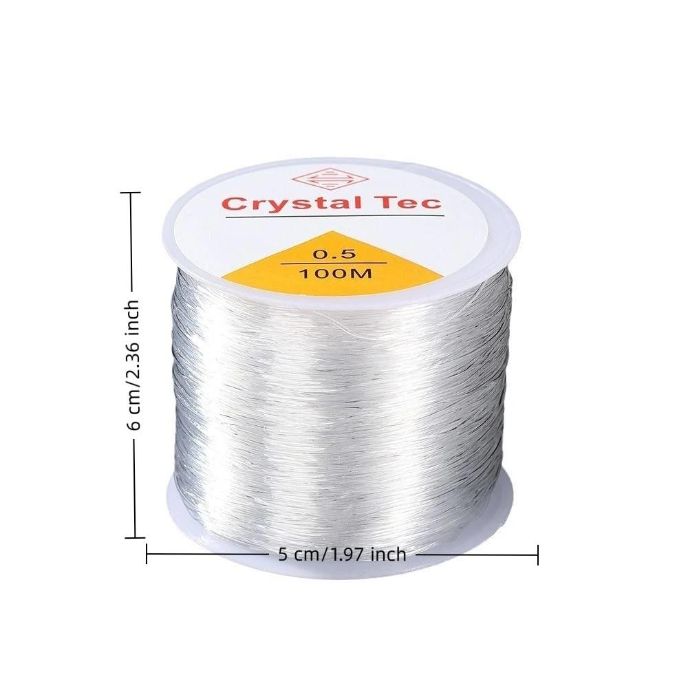 100m Elastisches Kristallgarn 0,4-2mm Elastische Armband Schnur DIY Dehnbare Schnur Linie Armbänder Herstellung