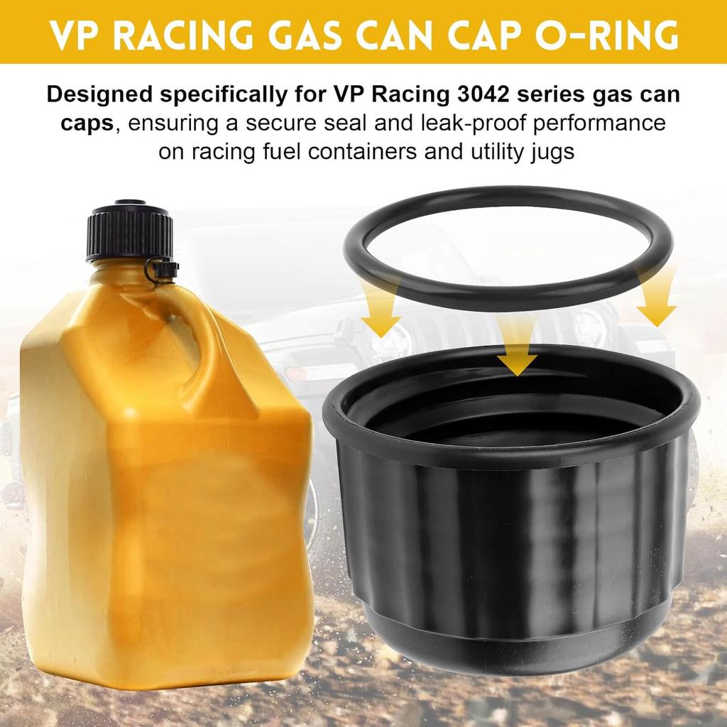 Racing Fuel Jug Cap Gasket for Racing Fuels 3042 Jug Cap, Leak Proof Gasket | Replacement 3043B O-Ring, 10 Pack