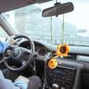 Knitted Bees Sunflower Pendant Car Rearview Hanging Ornament Automotive Interior Charm Decorations for Women Men