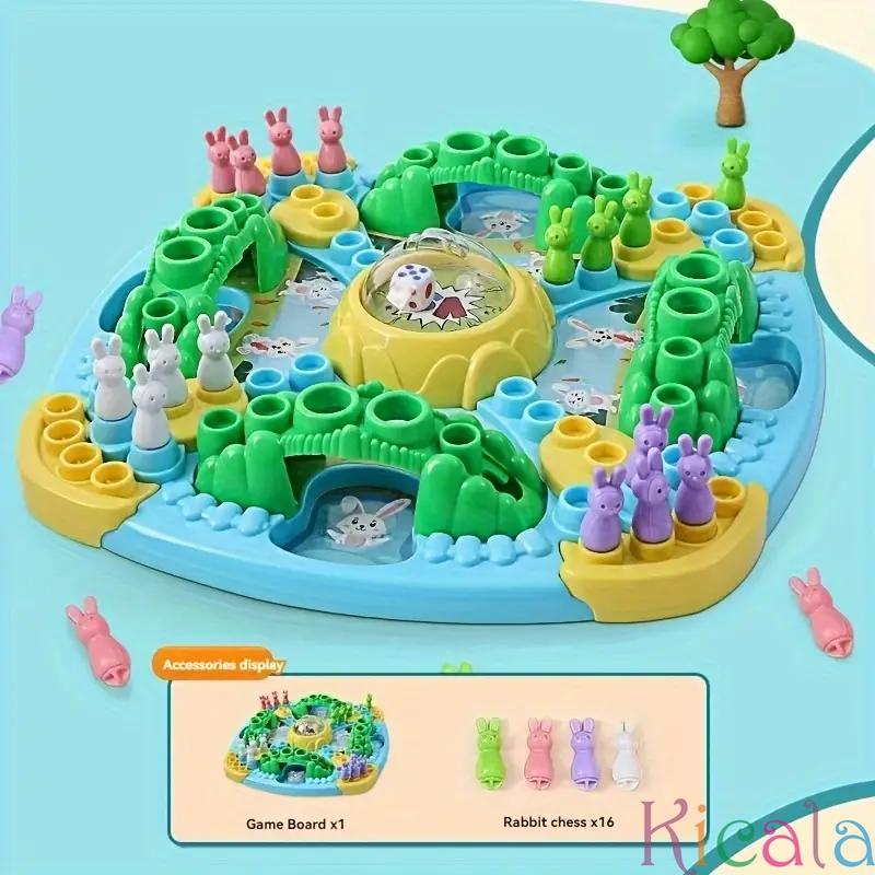 Rabbit Trap Adventure Board Game Family Interactive Strategy Toy for 4 Players Educational Brain Development Fun