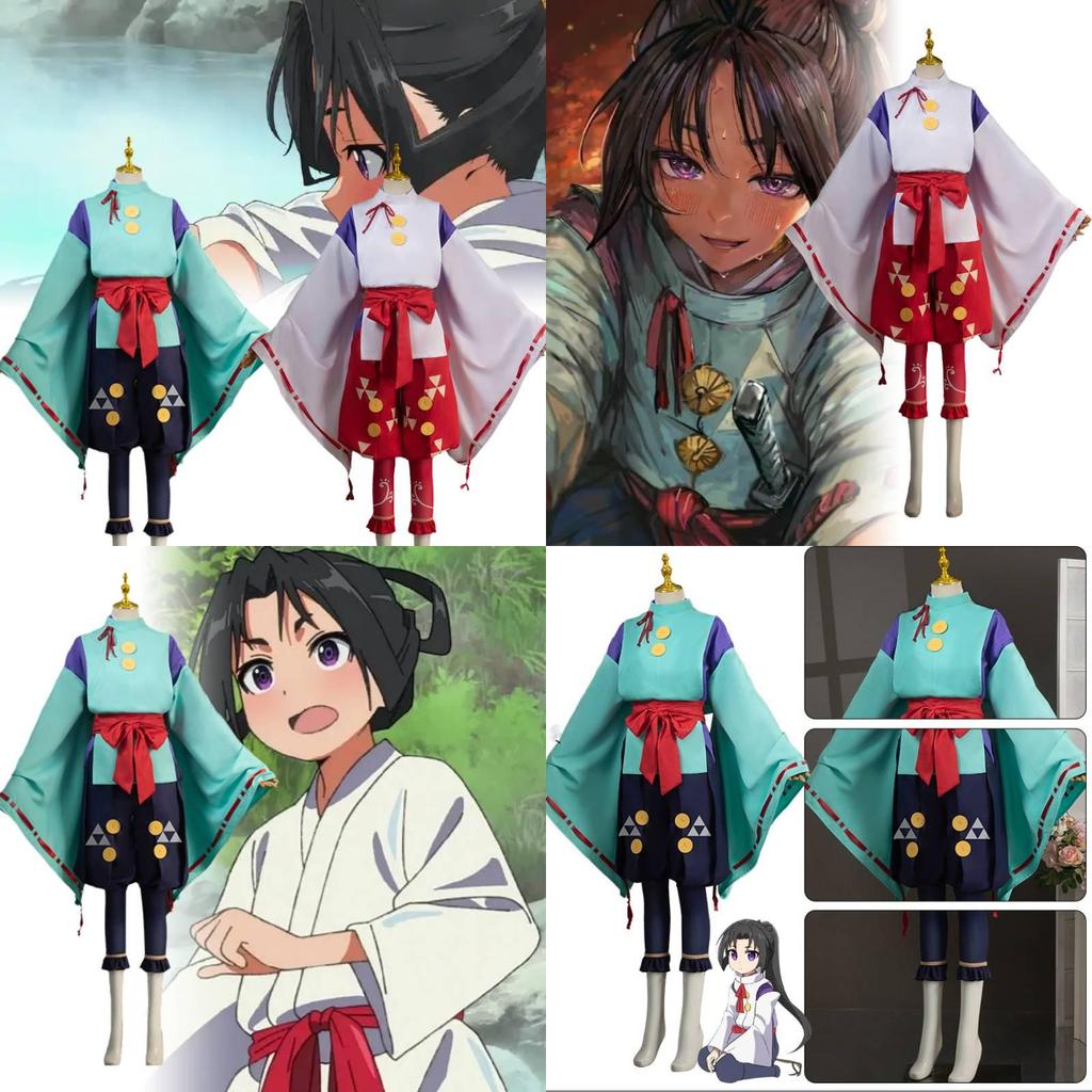 Stilvolle Cosplay-Kleidung mit grünen und roten Sets, perfekt für Anime- und Spieleveranstaltungen