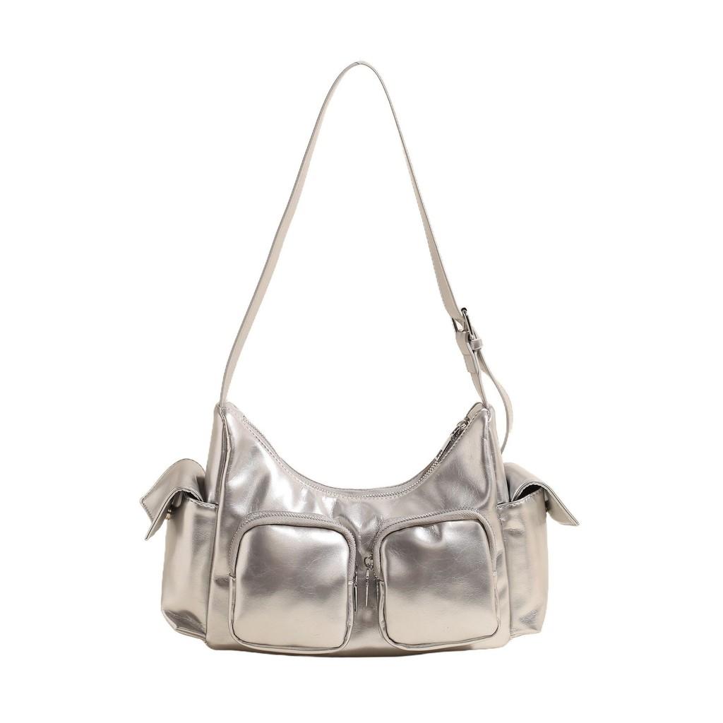 IELGY Ladies Tote Bag Cute Simple Texture Casual Shoulder Armpit Bag
