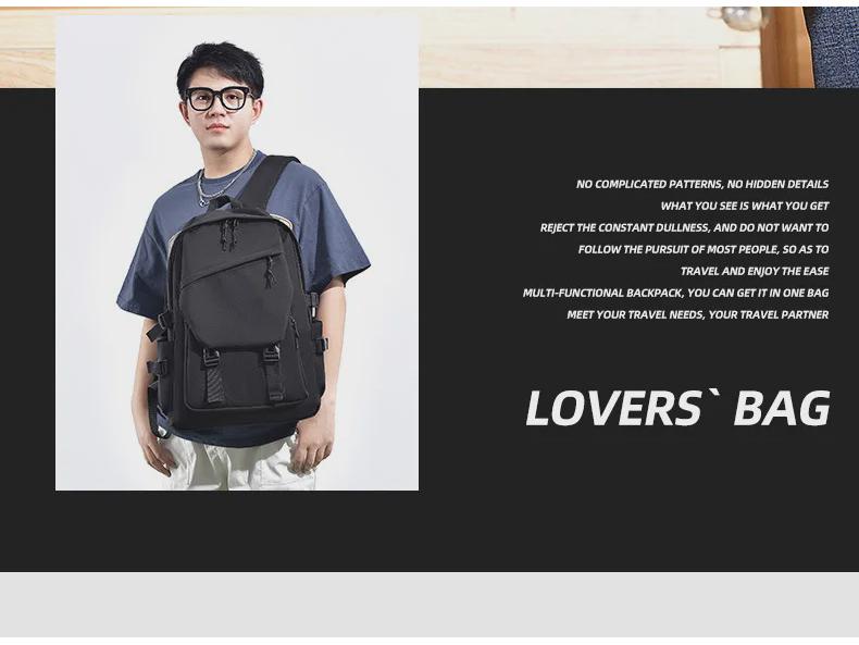 Trendy Large Capacity Backpack for Students: Simple, Stylish, and Versatile for Junior High, High School, and College.