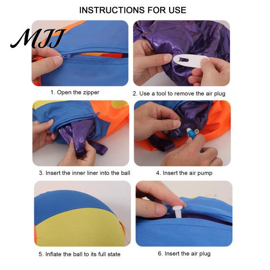 Active Play Dog Toy Herding Ball for Dogs, 10" 18" 22" Inflatable Ball, with Medium Dogs Easy Grip Tabs, Outdoor Training Large Shepherds