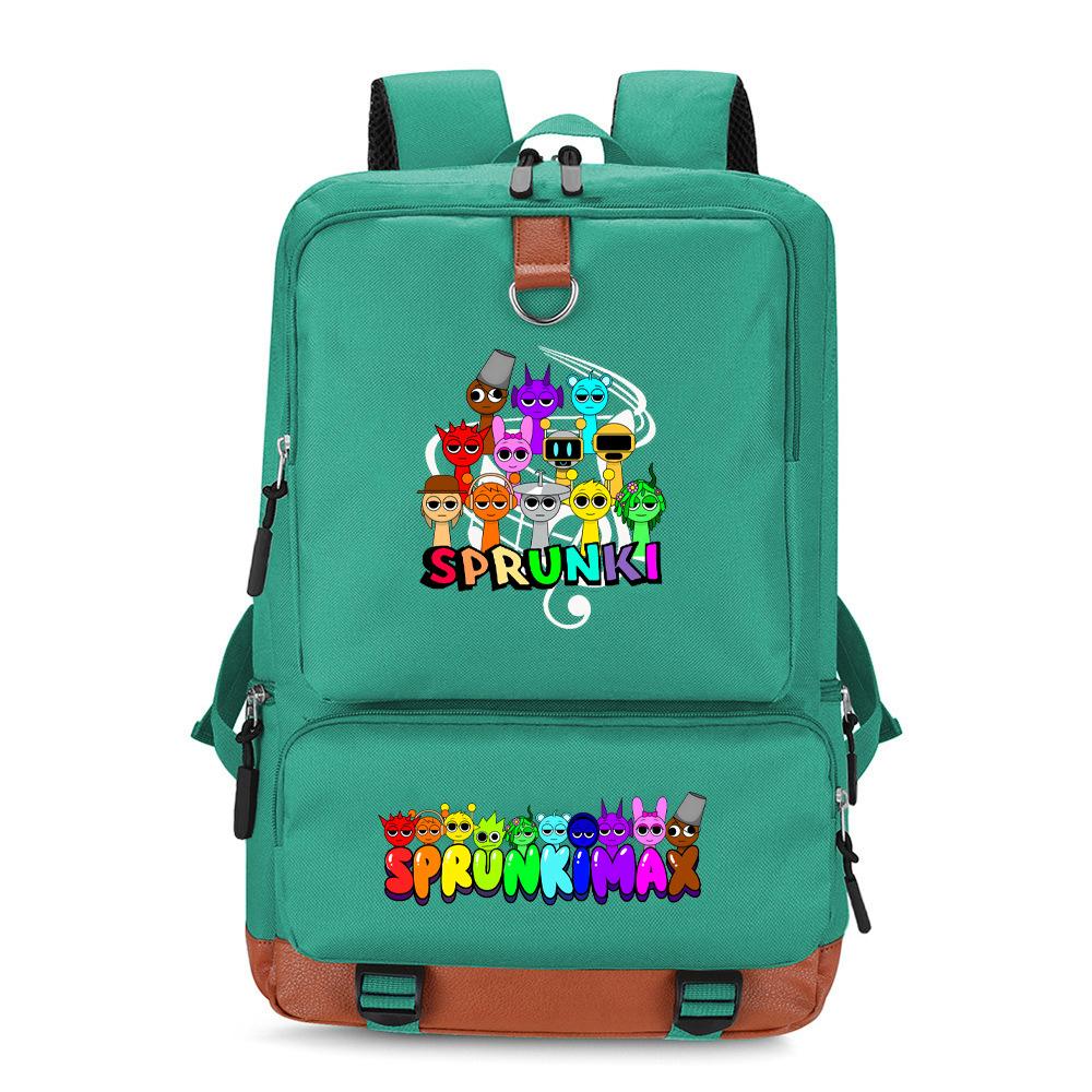 Srunki Backpack Multifunctional Large Capacity Business Backpack Lightweight Burden Reduction Primary and Secondary School Student Bag