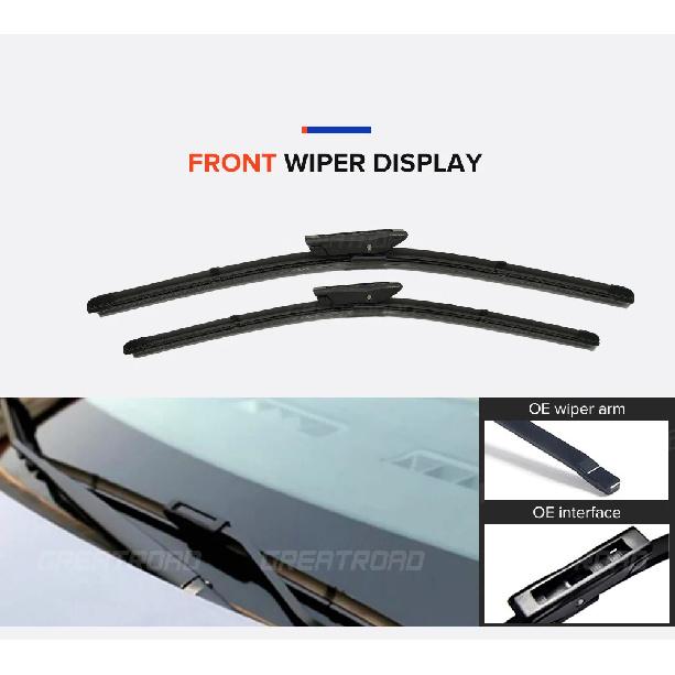 For Renault Kangoo 2 2008-2020 2014 2015 2016 2017 2018 2019 Wiper Front Wiper Blades Windshield Windscreen Window Brush 24"+22"