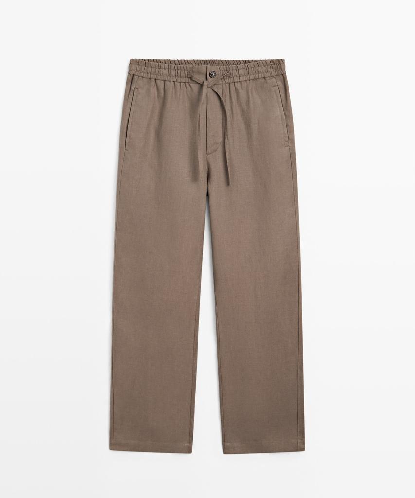 Masimodutti 100% Linen Relaxed Fit Pants