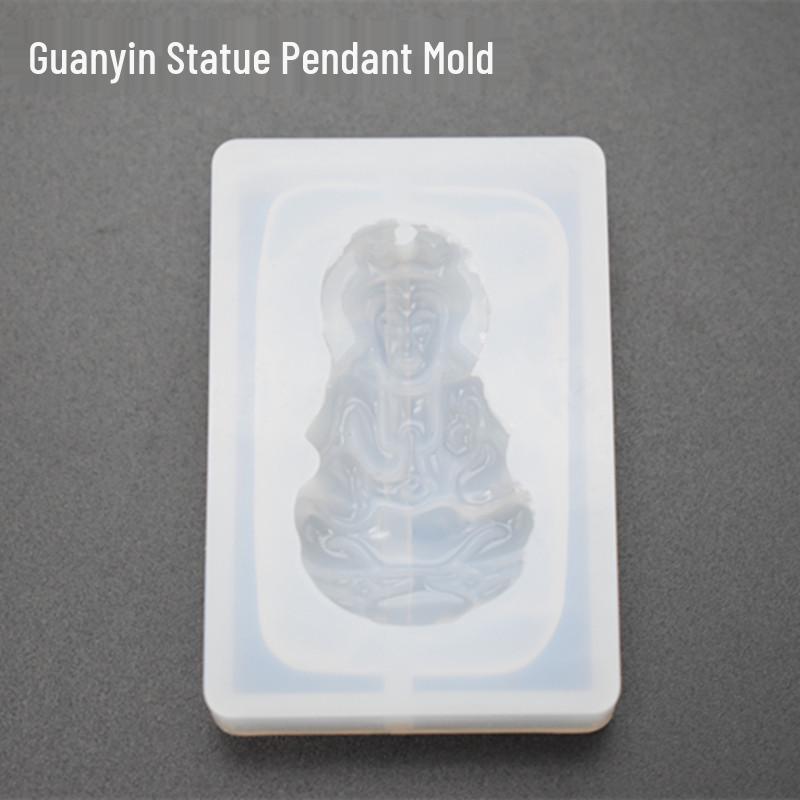 Silikonform für DIY Kristall-Epoxid: Drachen-, Phönix-, Guanyin-, Buddha- und Feuervogel-Anhänger.