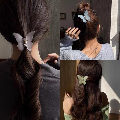 Haarnadel im neuen Schmetterlingsfeen-Stil für den Sommer, süße Hai-Spange für Damen, kleine Kopfschmuck-Spange für den Hinterkopf, Haar-Accessoire.