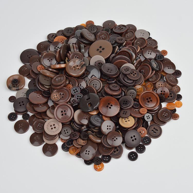 Available Now! Mixed Color Round Resin Buttons for DIY Crafts – Ideal for Handmade Button Art and Floral Designs.