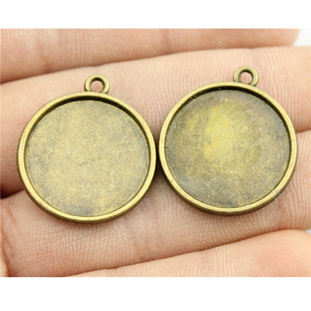 Hodí se pro kulatý 20mm skleněný kabošon Základní lůžko Podložka Bezel Doplňky Díly Chlapecké šperky Cool Dárky Pro