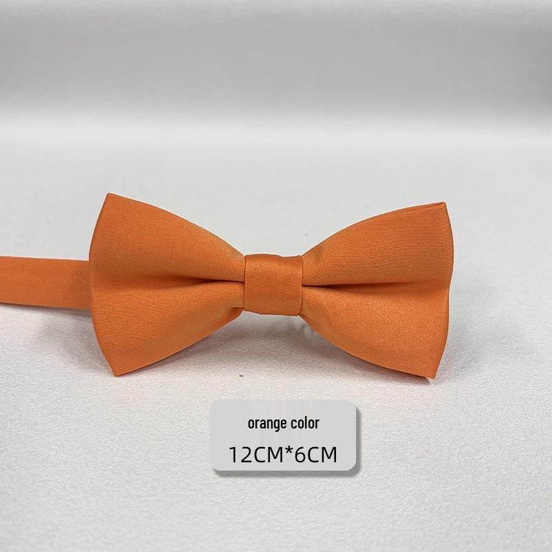 Papillon Monocolore in Seta Poliestere da Uomo - Senza Cravatta, Senza Nodo, Disponibile in Vari Stili e Colori