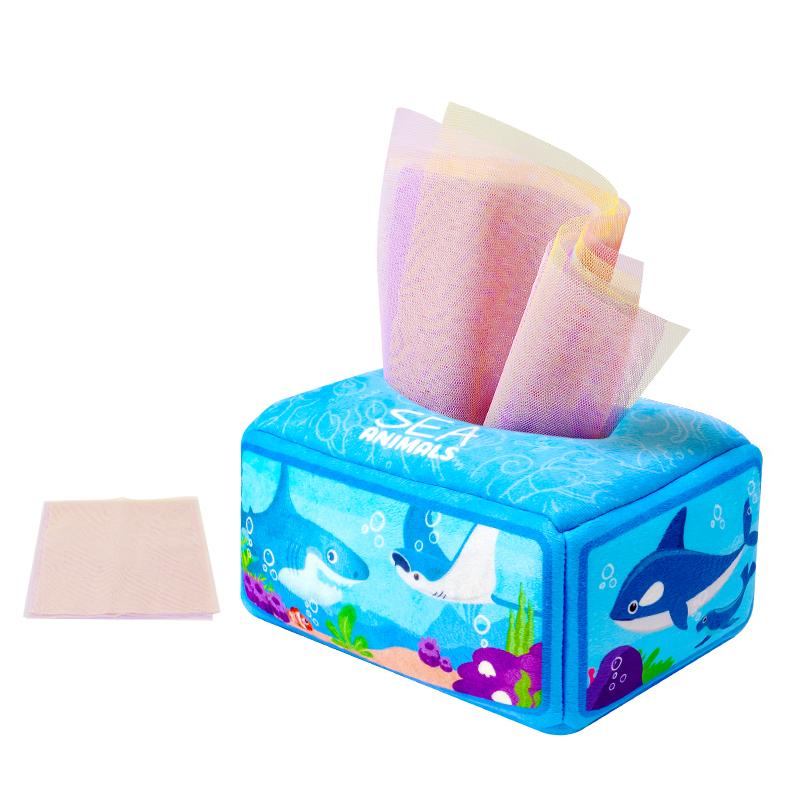 

Non-Toxic Tearing Tissue Box Baby Puzzle Early Education Montessori Children Cloth Toys
