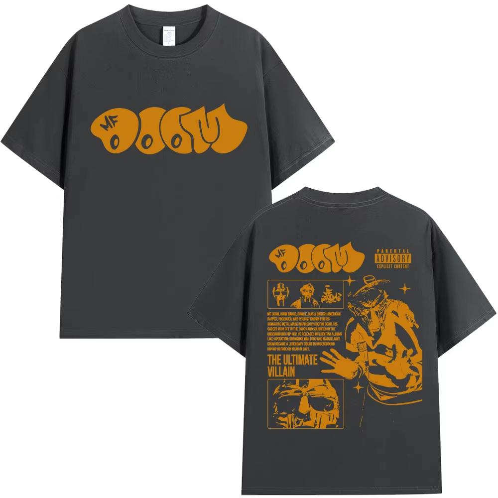 Rapper Mf Doom Madvillainy T-shirts Men Women Hip Hop Personality Vintage T Shirts Gothic Punk Casual Cotton T Shirts Streetwear