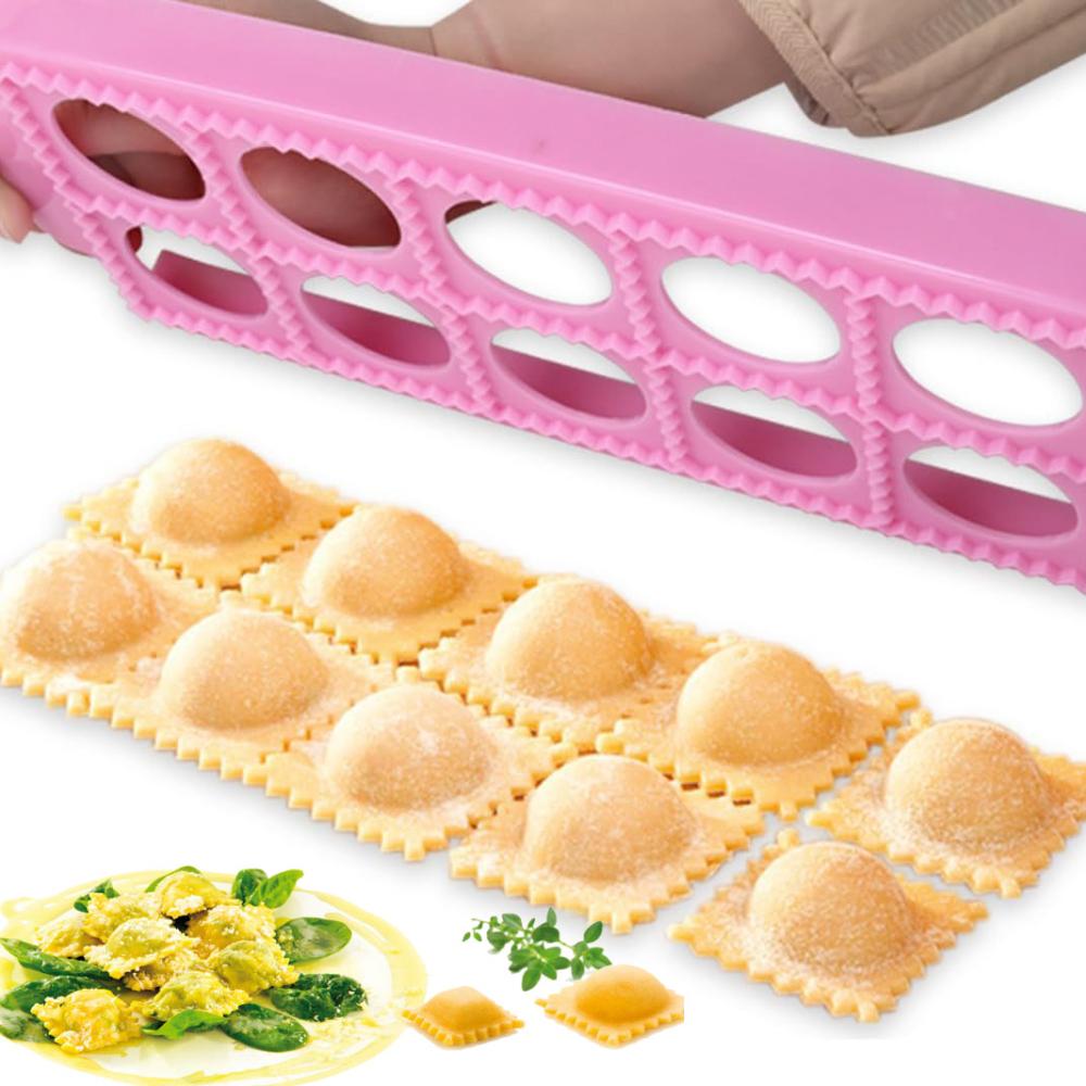 Attrezzi da cucina 10 con stampi per tortellini, tagliapasta in alluminio, stampo per gnocchi, pressa per pasta, strumenti fai da te per preparare la pasta