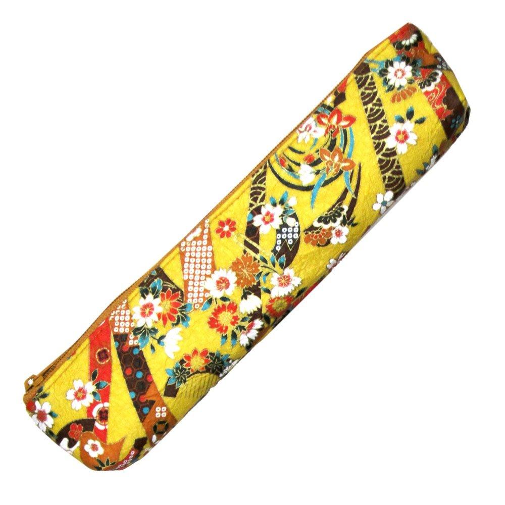 

Akashiya Pencil Yuzen Washi Four Seasons Case, Paper, Flowers, Yellow, AW04-YE