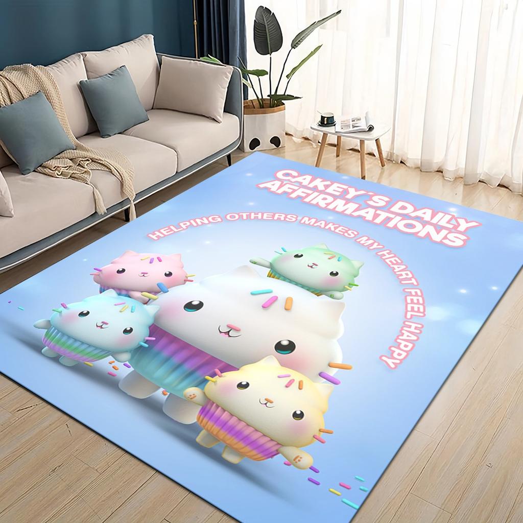 Style New Gabbys Dollhouse Cartoon Girl Gift Carpet Rug for Living Room Bedroom Home Sofa Decoration,kids Non Slip Floor Mat