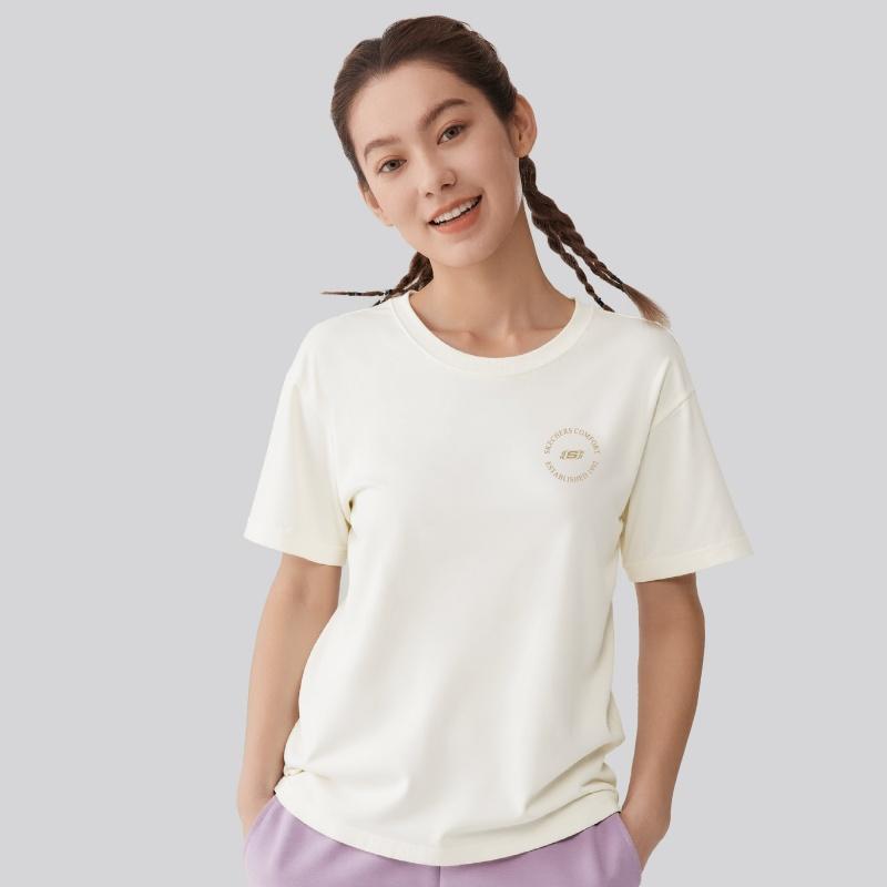 Skechers Fashionable Comfortable Round Neck Pullover Casual Short Sleeve T-Shirt Women Tops L225W276-0074