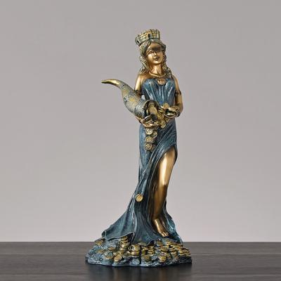 33,5 cm/13 palců řecká bohyně bohatství Fortuna figurka Plouto štěstí štěstí socha domácí kancelář dekorace dárek mytologická figurka