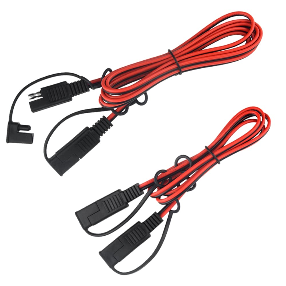 WMYCONGCONG 2pcs 1M + 2M 18AWG SAE to SAE Extension Cable Quick Disconnect Wiring