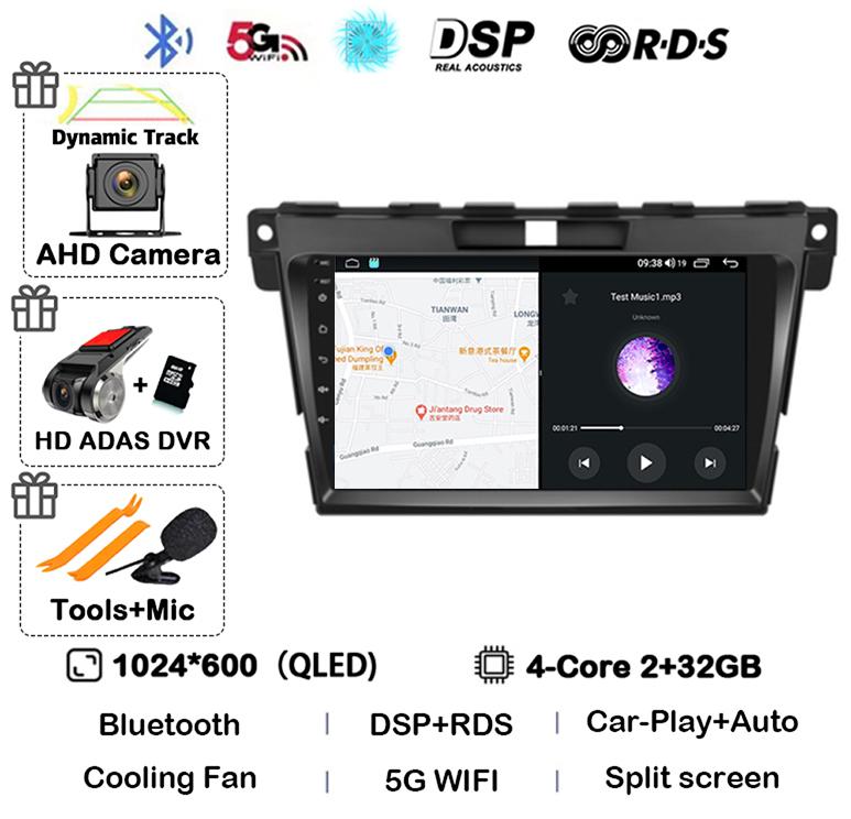 Android 14 Carplay For MAZDA CX-7 CX7 CX 7 2007 2008 2009 2010 2011 2012 2013 2014 Car Radio GPS Multimedia Video Player Stereo