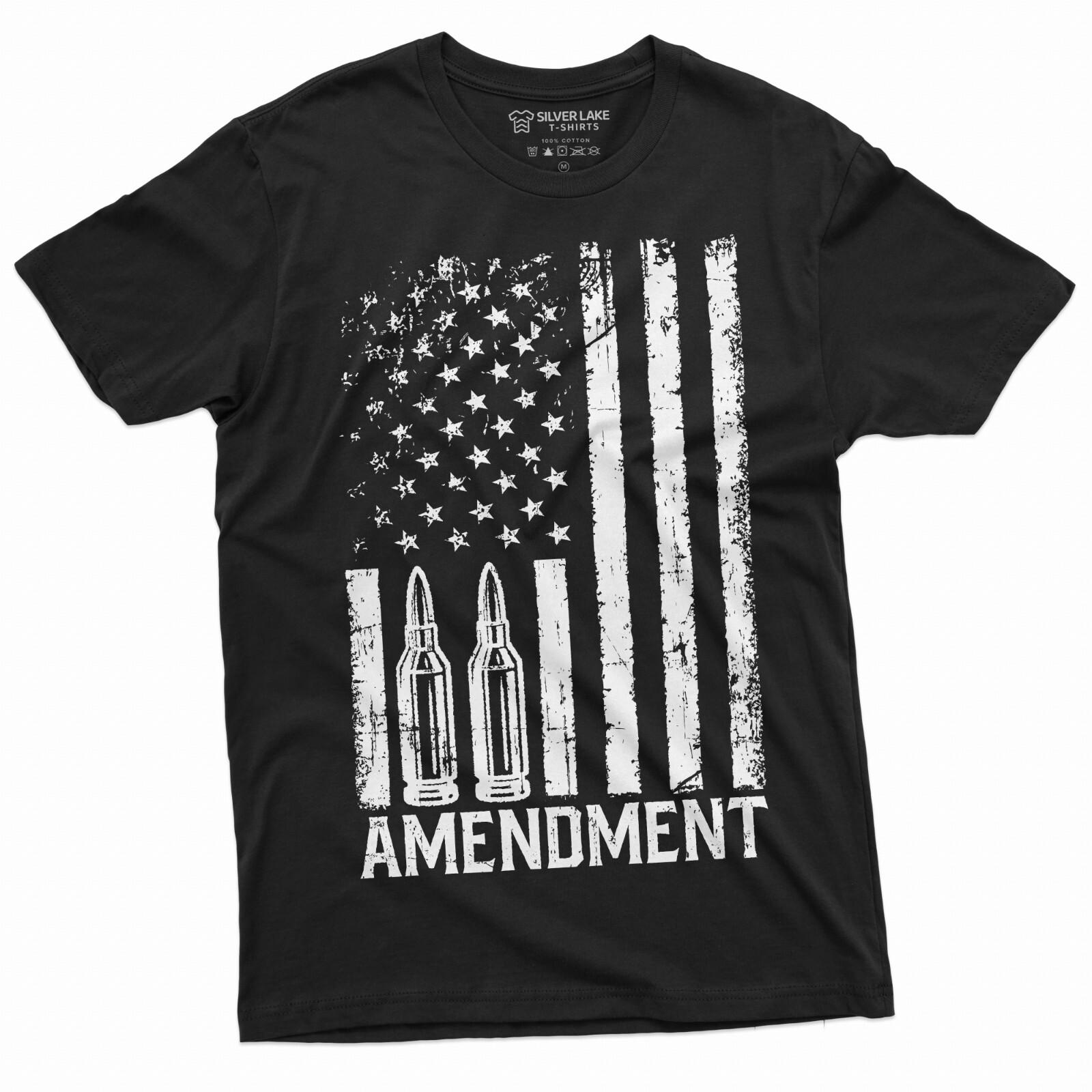 Men s 2nd Amendment Flag Shirt Second Amendment Shirt USA America Flag Shirt L