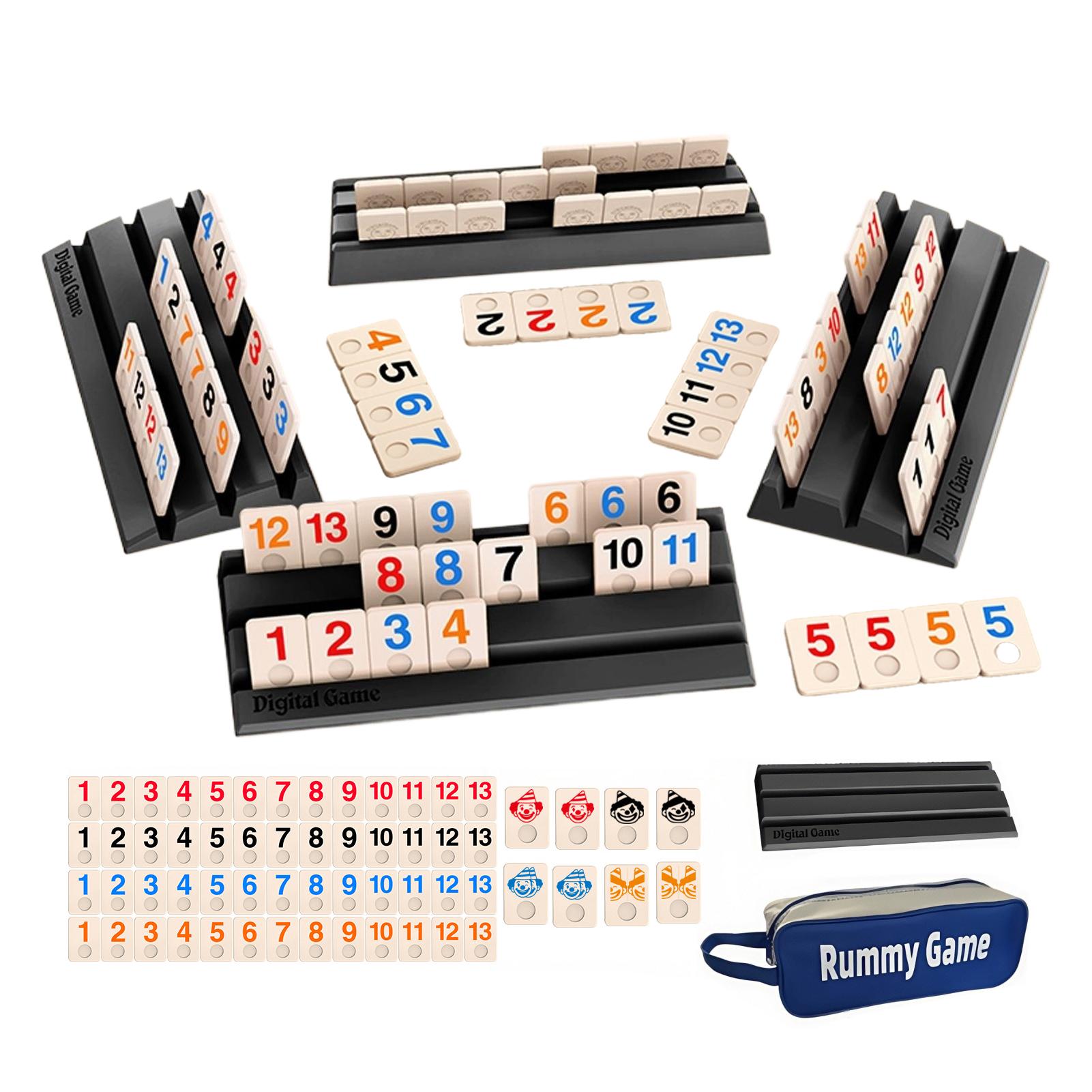 Portatīvs Rummy koka kauliņu spēļu komplekts