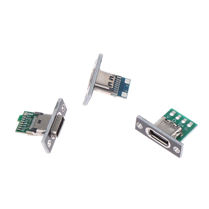 Charging Port Usb Type C Socket Connector 2Pin 2P 4P Waterproof Strip Line Of Solder Joint Female Connector Jack