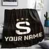 1PC Custom Name AC Sparta Praha Patterned Flannel Blanket Suitable For All Seasons for Home Decor Warmth and Comfort Gifts Holiday Present