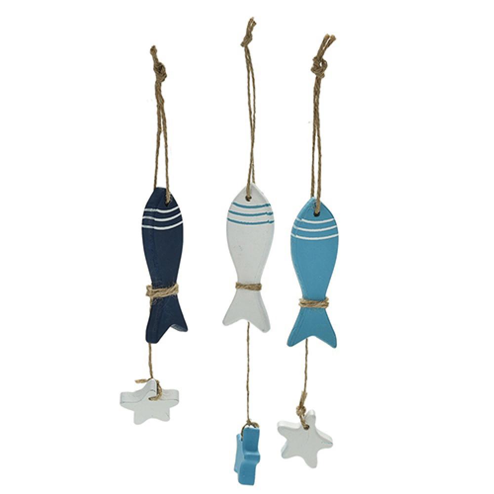 

Mediterranean Style Wooden Fish Star Dolphin Hanging Nautical Decor Boat Ship Beach Wall Ornament Wood Craft Sea Shells