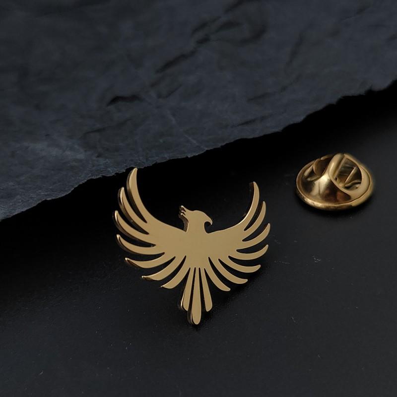 New Charm Chinese Style Phoenix Bird Men s Brooch Cufflinks Suit Dress Accessories Personalized Versatile Clothing 14k