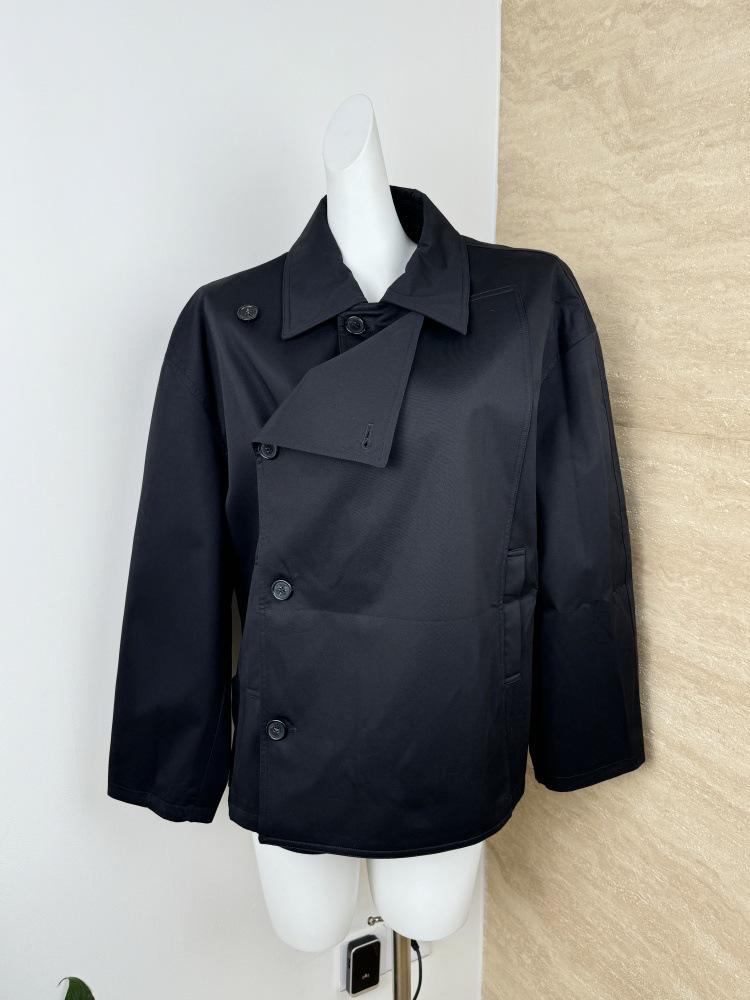 European and American High-End Niche Lapel Trench Coat: Waist-Cinching, Double-Breasted, Loose Fit, Convertible Jacket for Women