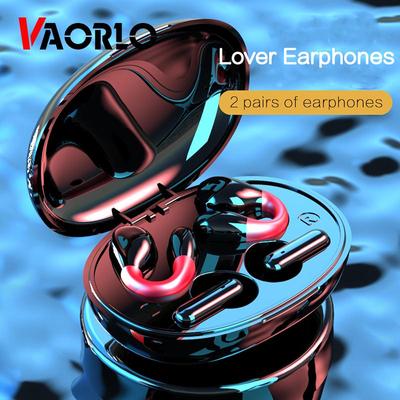 VAORLO Lover Wireless Earphones 2 Pairs Of Headset Ear-Clip Painless Wear In-Ear Earbuds Noise Cancel Waterproof Headphone HiFi Stereo