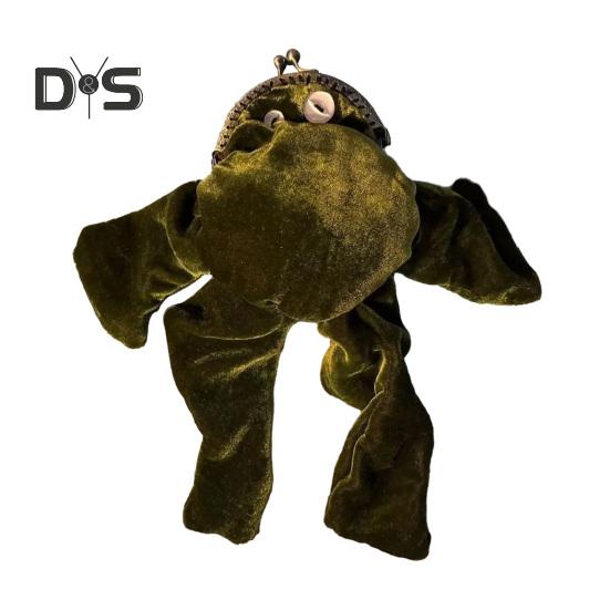 

Кошелек-лягушка для монет, плюшевый бархатный кошелек-лягушка, кошелек с замком-поцелуем, кошелек для денег, плюшевая игрушка-лягушка для наличных, карт, ключей, подарок для влюбленных в лягушку зелёный