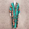Grün Vintage Bikini Set Vertuschungen Retro Sommer Strand Kimono Kleid Frauen Sommer Beachwear Badeanzug Cover Up A1481