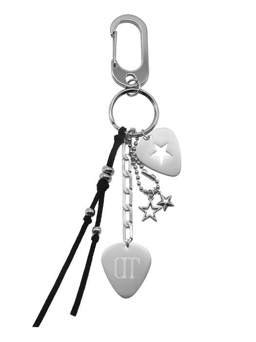 

oart Star Pick Carabiner Keyring Silver