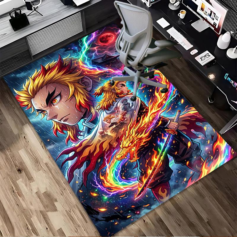Flame Warrior Living Room Nonslip Area Rug Soft Carpet For Bedroom Game Playroom Sofa Office Home Decor Doormat Christmas Gift C922215