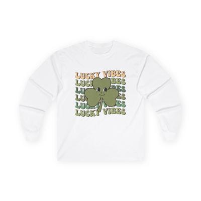 Glücksbringer Klee Langarm-T-Shirt | St. St. Patrick's Day Retro-Text