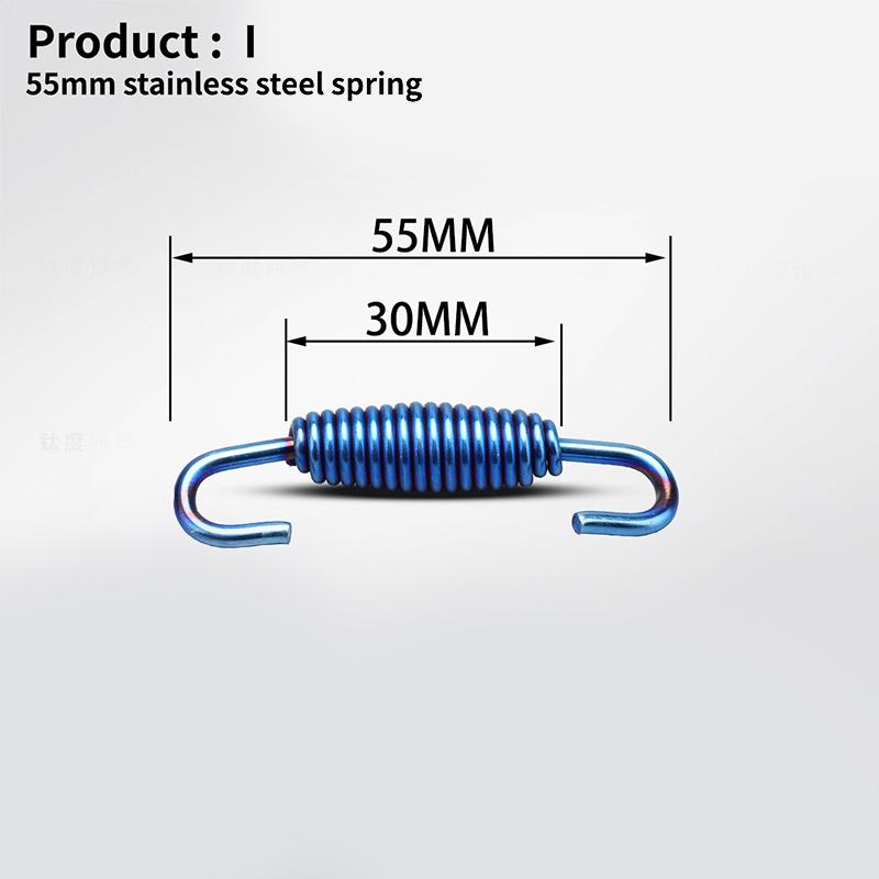 43mm-85mm Stainless Steel Rotatable Motorcycle Exhaust Spring Hooks For Front/Middle Link Pipe Muffler