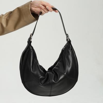 Leather Women's Bags, Cloud Bags, Women's Bags, Niche Design, Underarm Bags, Large-capacity Messenger Bags, Women's Versatile Bags