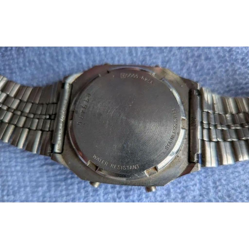 Used ALBA ALARM-CHRONOGRAPH Watch Silver Digital
