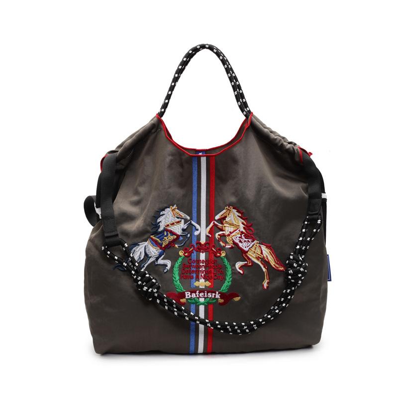 Women's Embroidered Women's Bag Shoulder Bag Nylon Bag Waterproof Tote Bag Canvas Bag Portable Messenger Bag