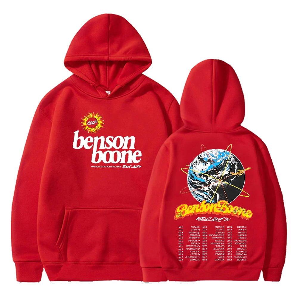Benson Boone Feuerwerk & Rollschuhe Tour Merch Hoodie Damen Herren Langarm Sweatshirt Mode Pullover Kleidung